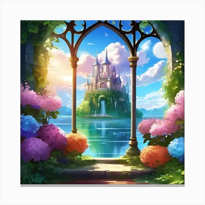 Fairy Tale Castle Canvas PrintMH by Maryam haghjou
