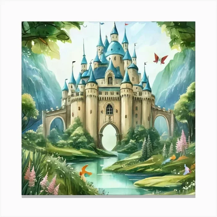 Fairytale Castle 1 Canvas Print by Mamlika design