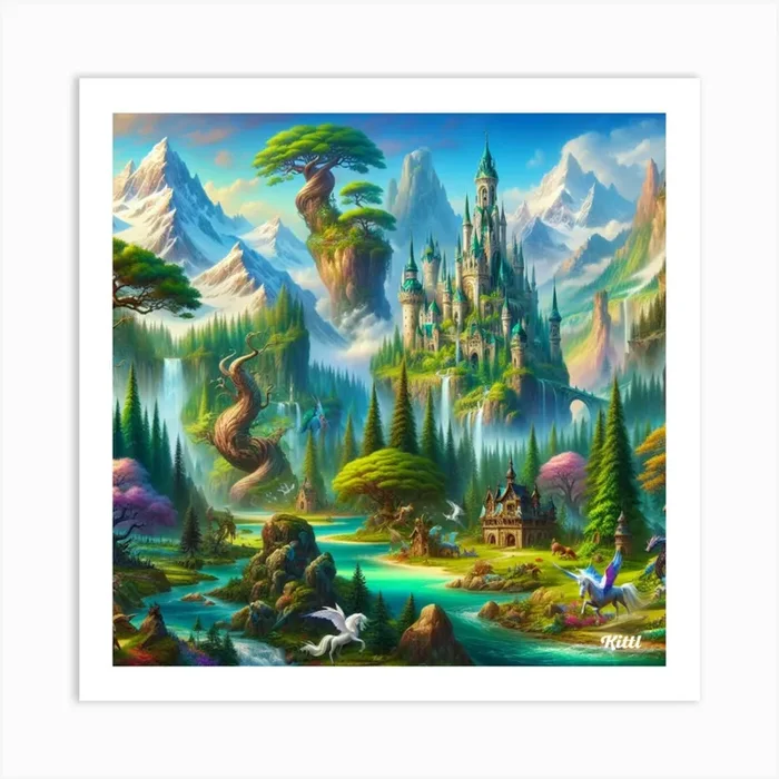 Fairytale Castle Art Print by digital print