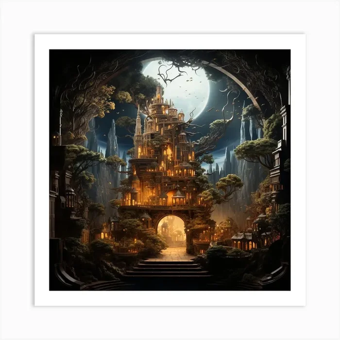 Fantasy Castle Art PrintAM by Aleksandra Miletic