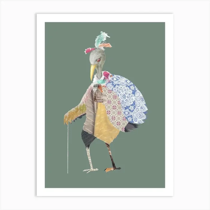 Fashion Bird Art Print by Hahaha Creative