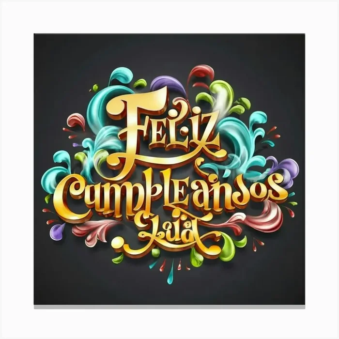 Feliz Cumpleaos Canvas PrintK by Khoudairamus