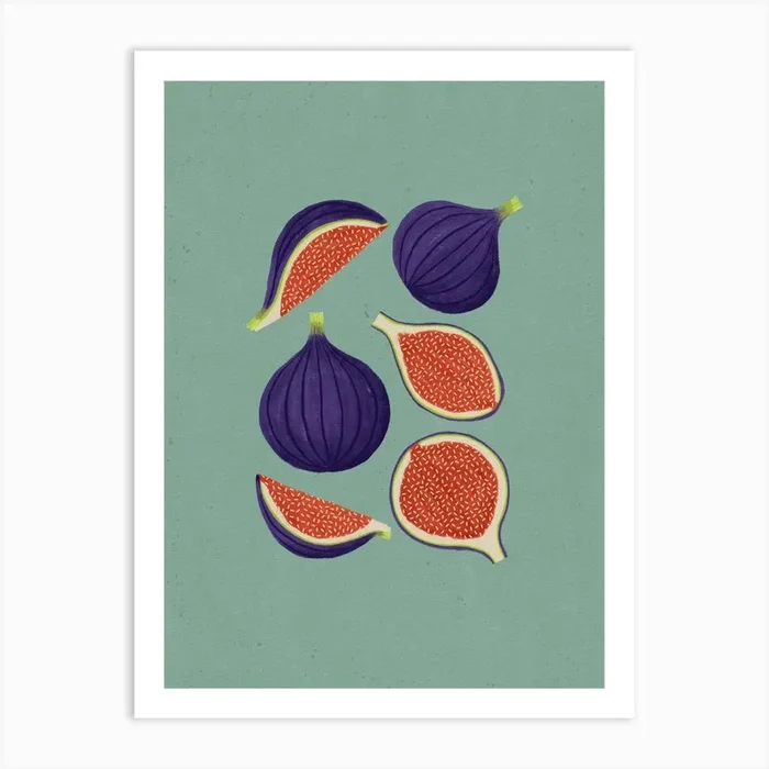 Figgy Friday Art Print by Living Sketches