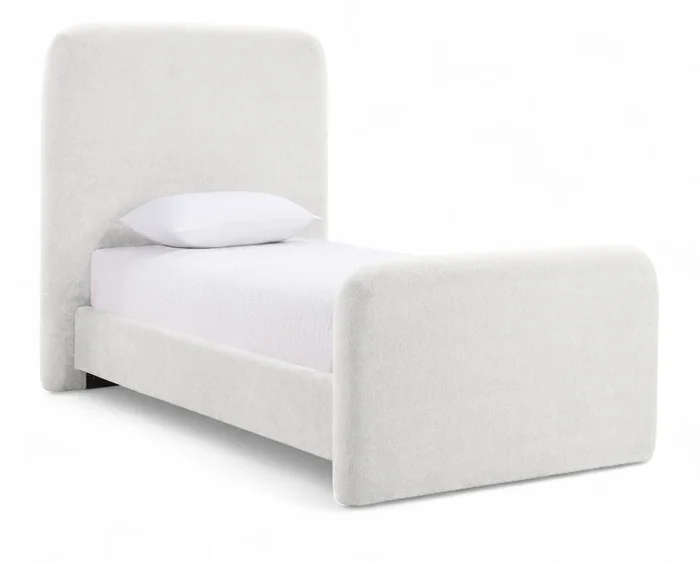 Fira Chenille Fabric Upholstered Twin Bed