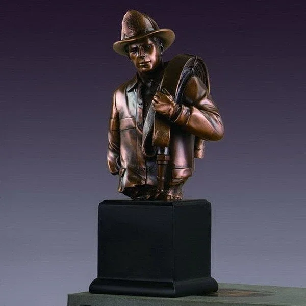 Fireman Portrait Bust Sculpture