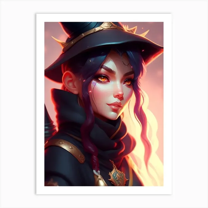 Flame Witch Hd Wallpaper Art Print by itsMalz