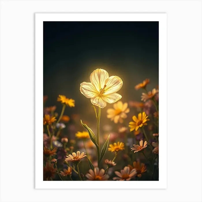 Flower In A Field 1 Art Print by AnikArts