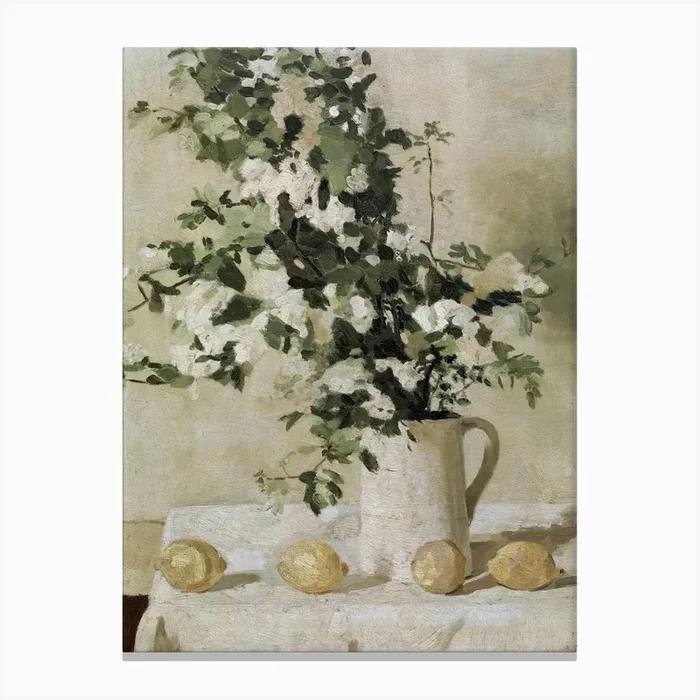 Flowers and Lemons Canvas PrintK by KIKIANDNIM