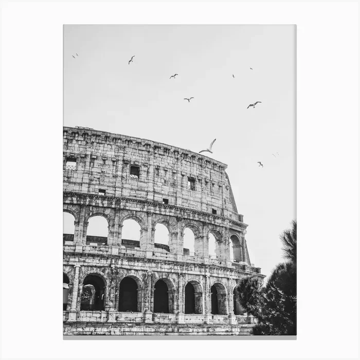 Flying Over Eternity, Colosseum Rome Canvas Print by A Carousel Wandering