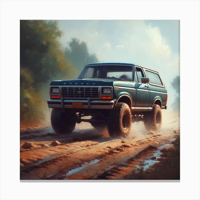Ford Bronco 2 Canvas PrintCG by Car guy
