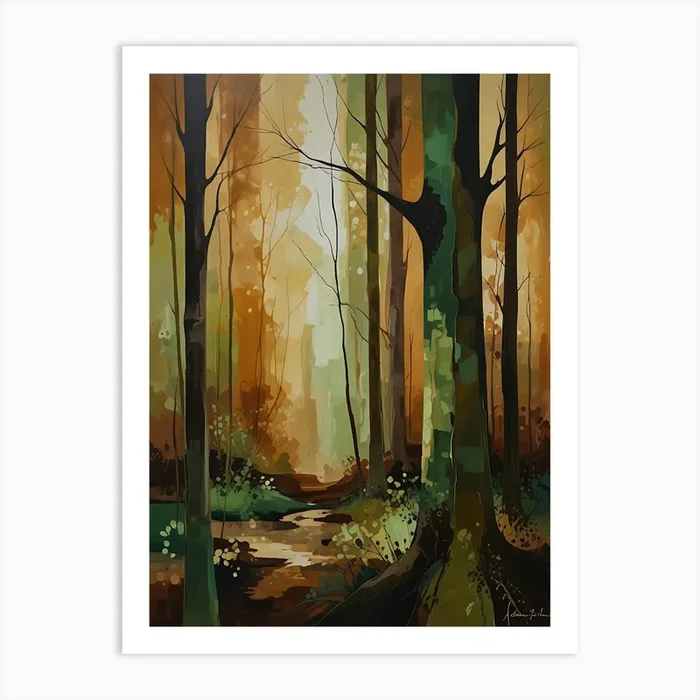 Forest Path Art Print by WaveArt Studios