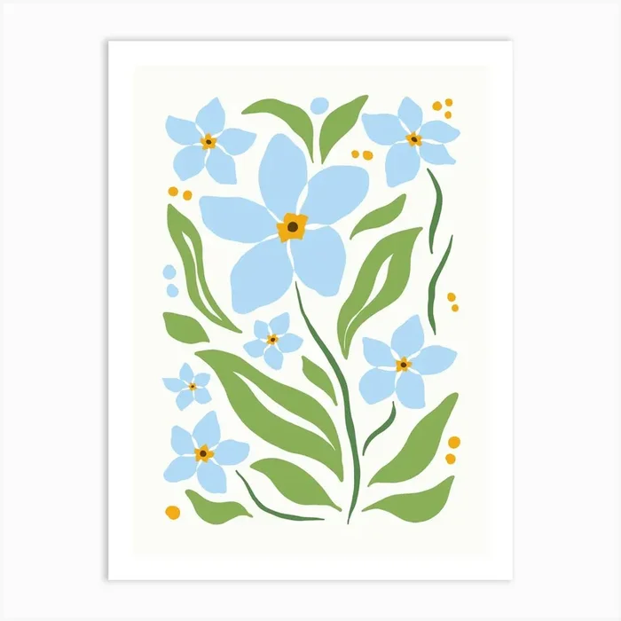 Forget Me Not Art PrintMF by Mister Flanagan Design