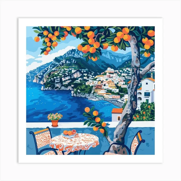 Fragrances of the Amalfi Coast Series Art Print by David Miller