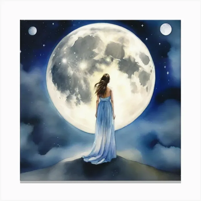 Full Moon 1 Canvas Print by Mamlika design