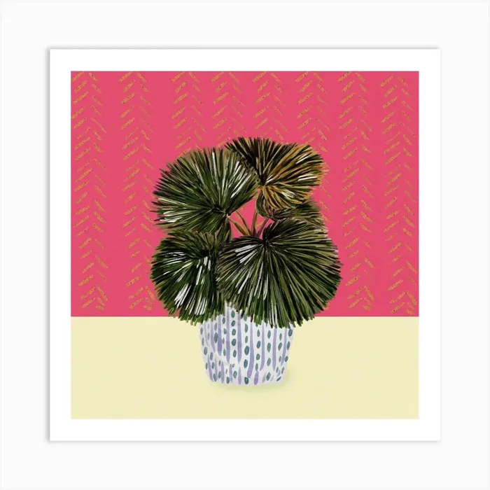 Funky Cactus 2 Square Art Print by Cacttone