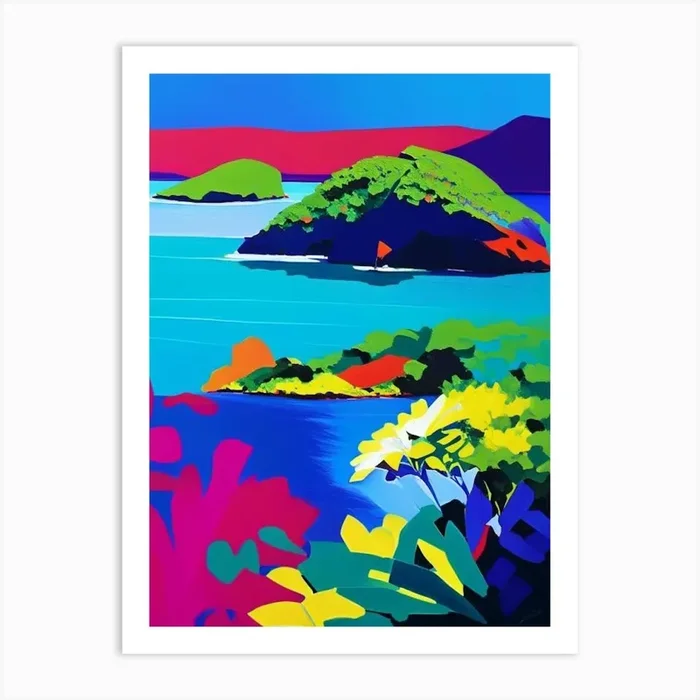 Galapagos Islands Ecuador Colourful Painting Tropical Destination Art Print by Coconut Cove