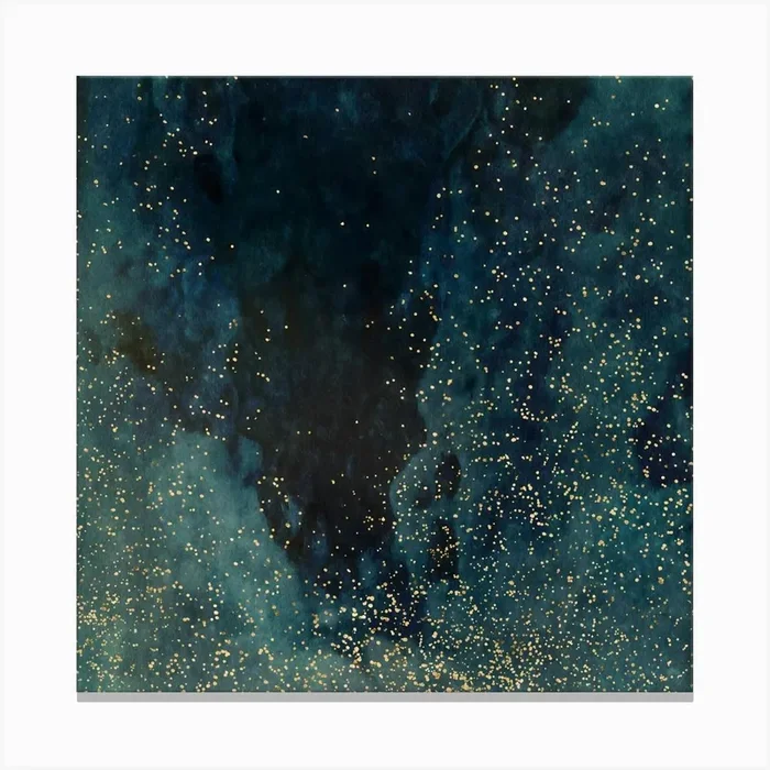 Galaxy – Petrol Canvas PrintB6 by Blixa 6 Studios