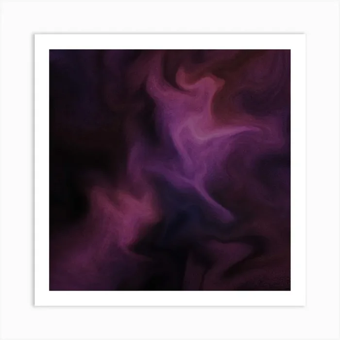 Galaxy Swirl Square Art Print by Brownflower