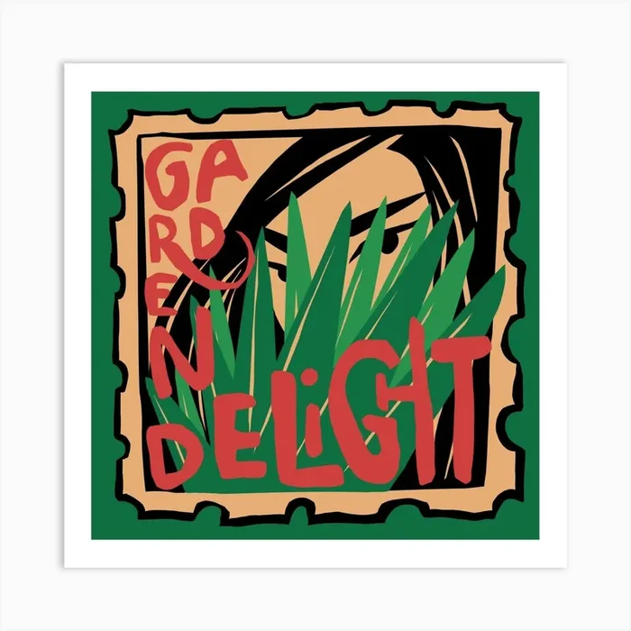 Garden Delight Square Art Print by Alexandra Ramirez