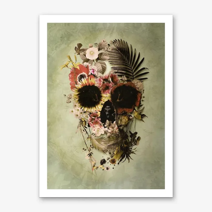 Garden Skull Art Print by ikiiki