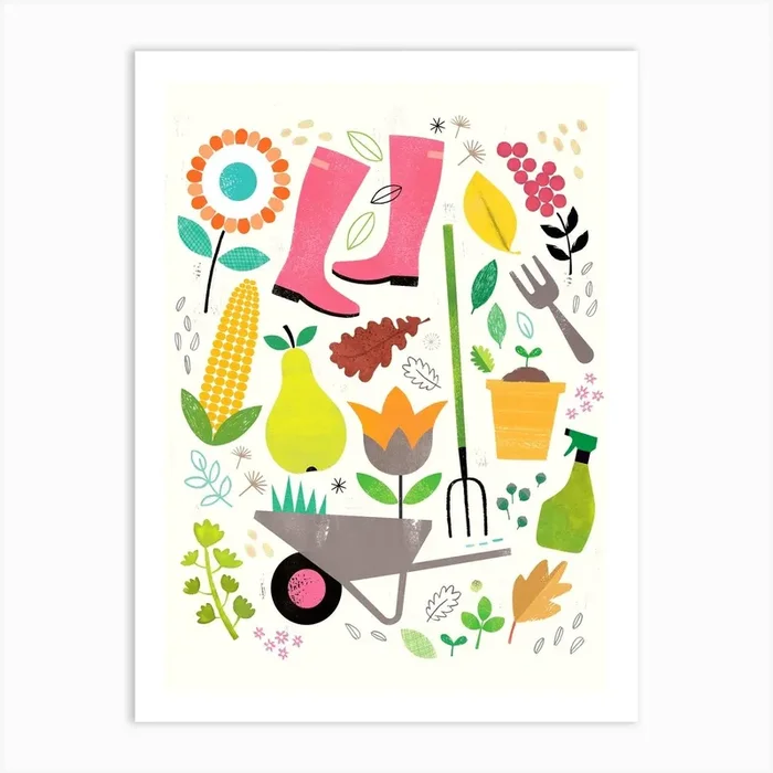 Gardening Art Print by Jessie Ford