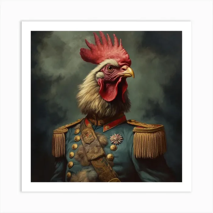 General Chicken 2 Art Print by Merlin’s World