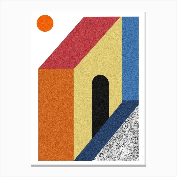 Geometric Building Canvas Print by Amy Louise Baker