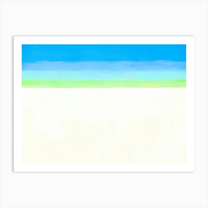 Georgia O’Keeffe – Sky with Flat White Cloud Art PrintW by Wirla