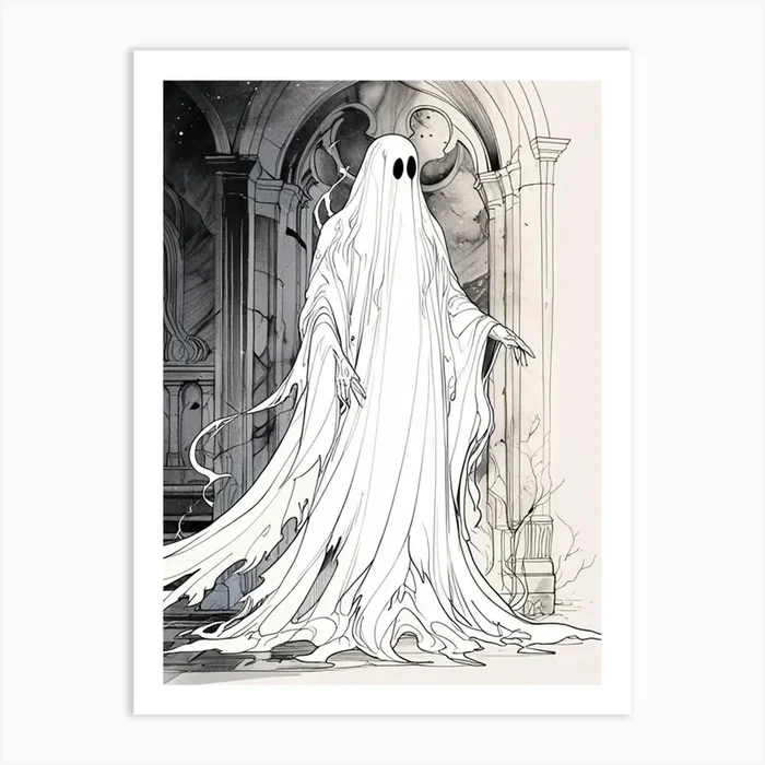 Ghost In The Hall Art Print by Fantasy24