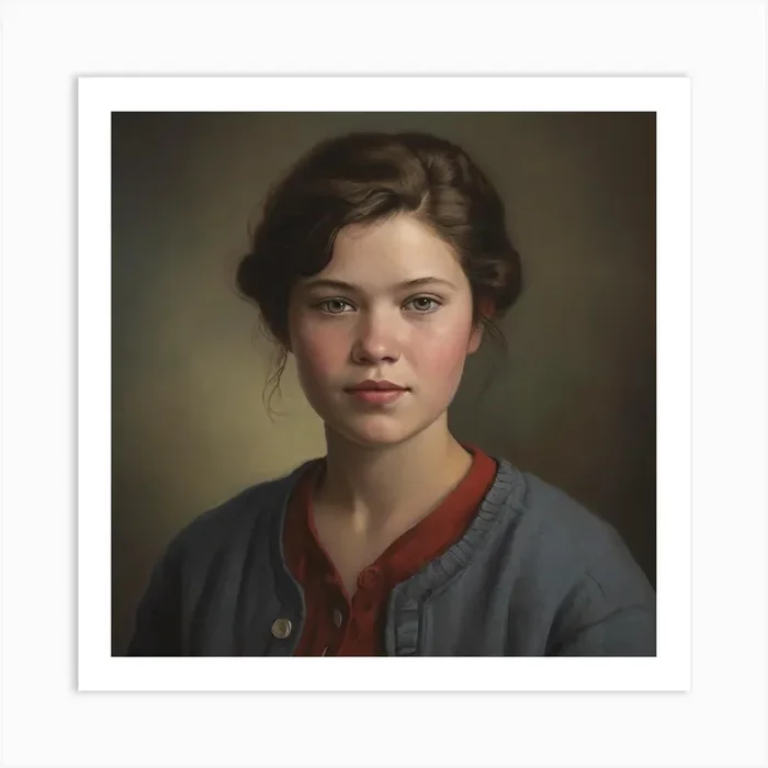 Girl In Blue Art Print by Ahmedgh