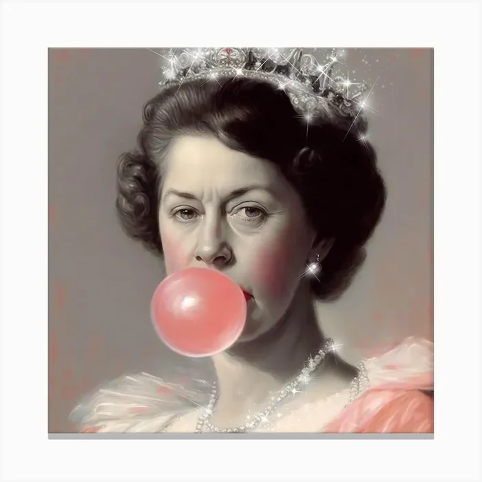Glitter Queen Square Canvas Print by Dikhotomy