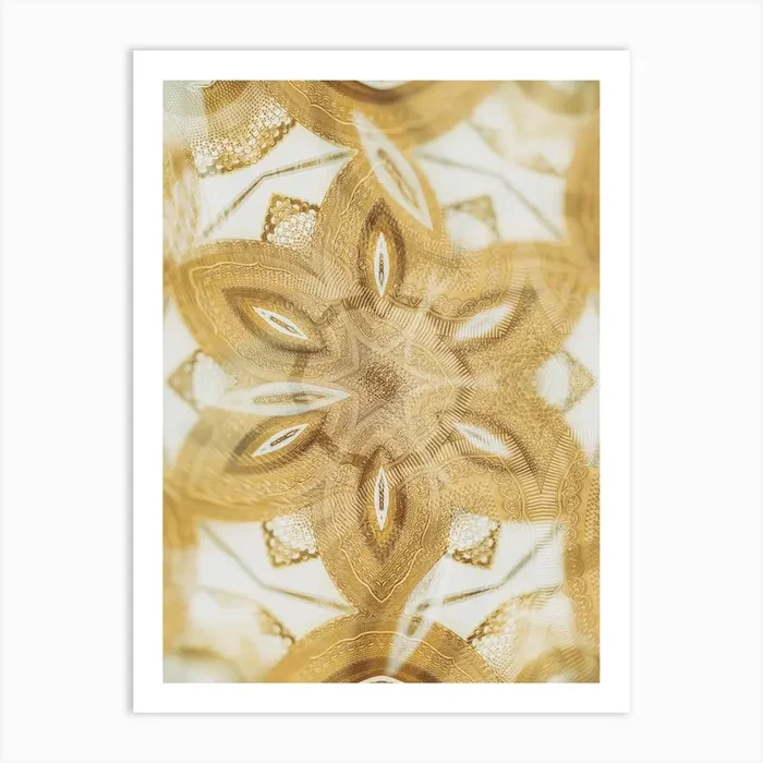 Golden A Pattern Art PrintW by Wagnerps