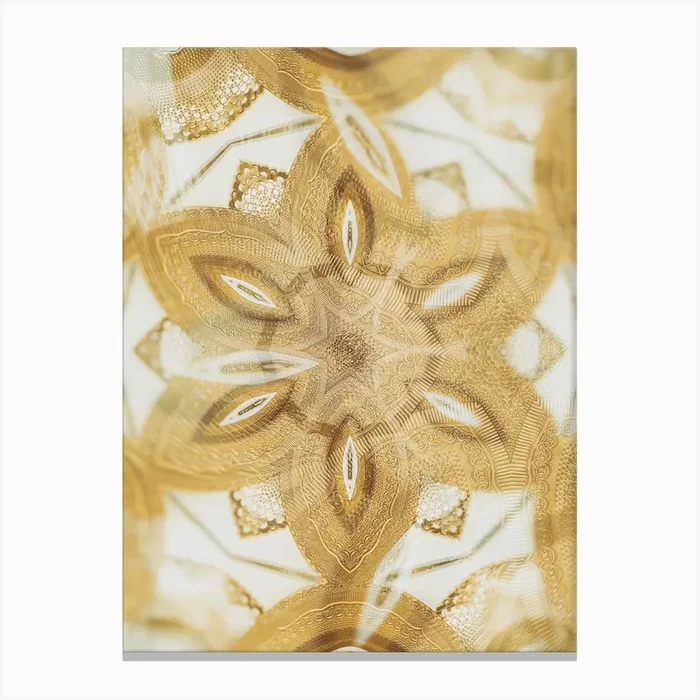 Golden A Pattern Canvas PrintW by Wagnerps