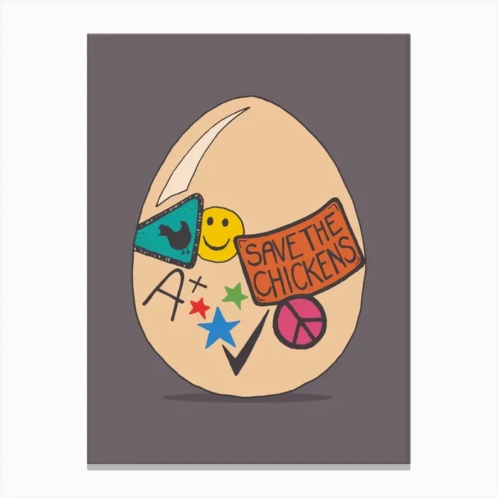 Good Egg Canvas Print by Baldy and the Fidget