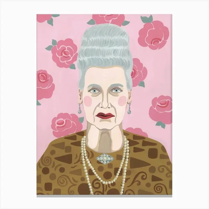 Grand Budapest Hotel Lady Canvas Print by Evgeniya Skubina Art
