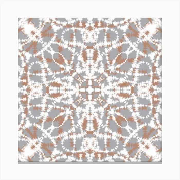 Gray Tie Dye Canvas Print by Aivy Art Studio