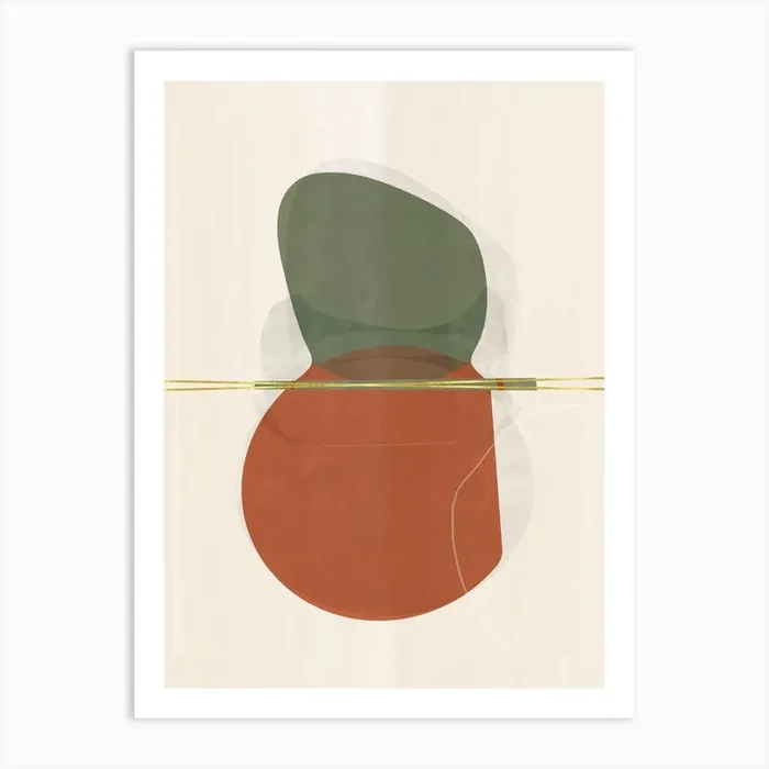 Green Terracotta Abstract Print Art Print by Greetstreet
