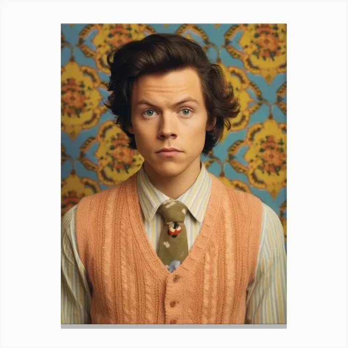 Harry Styles Fashion Art Canvas Print by Lootprint
