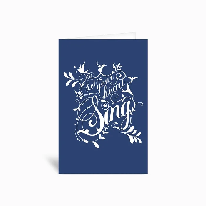 Heart Sing Greetings Card by Mitalim Designs