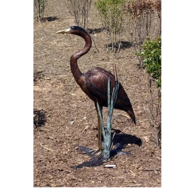 Heron Bronze Sculpture 38 ” High