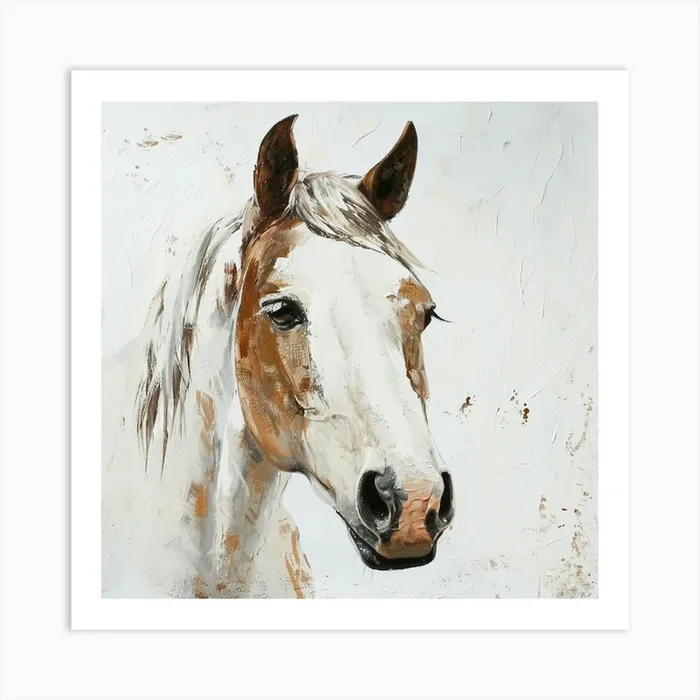 Horse Portrait Art Print by PaigeDesigns