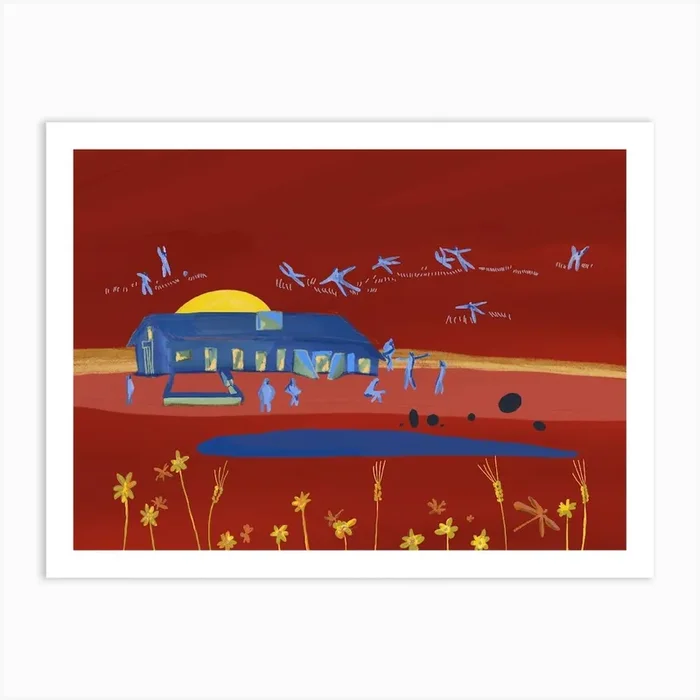 House In The Desert Art PrintC by cabodossargassos