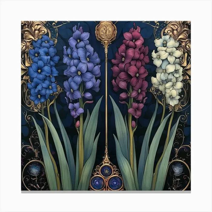 Hyacinths Canvas Print by Amanda Moore