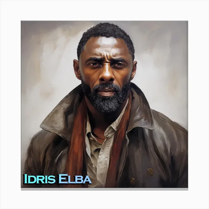 Idris Elba 5 Canvas Print by Creating professional oil paintings out of any small idea