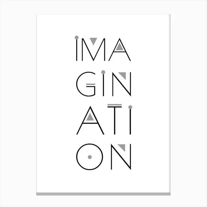 Imagination Quote Canvas PrintM by Martina