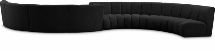 Infinity 268 ” Boucle Fabric Upholstered 8pc. Modular Sectional