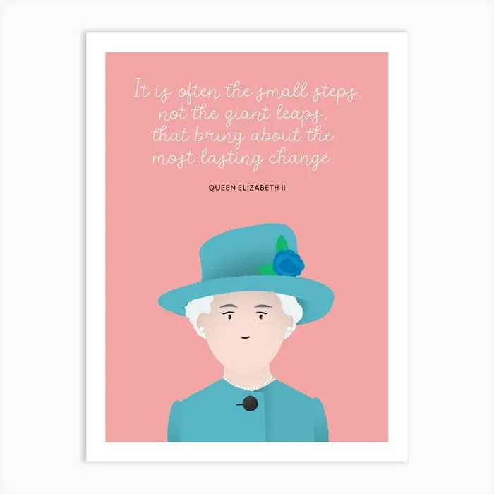 Inspirational people print – Queen Elizabeth II Art Print by Mac&Pen