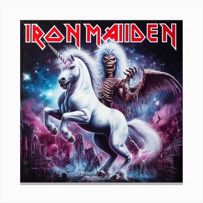 Iron Maiden unicorn Canvas PrintG by Greg’s