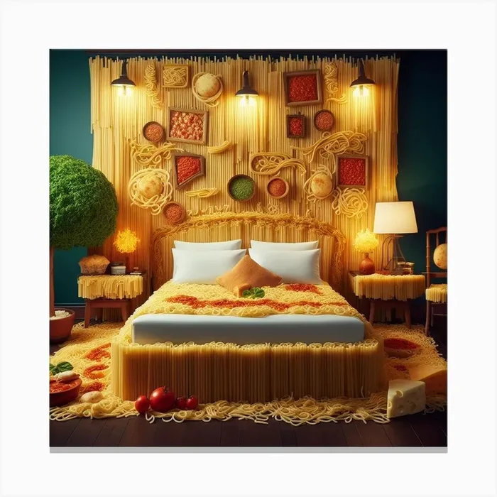 Italian Bedroom Canvas PrintA by Afidaa