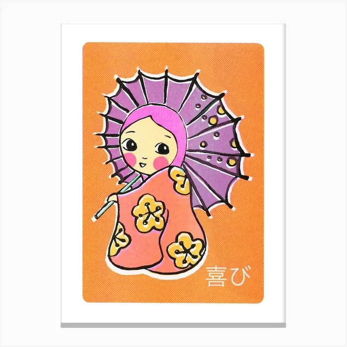 Japanese Doll Canvas Print by Jessica Graham